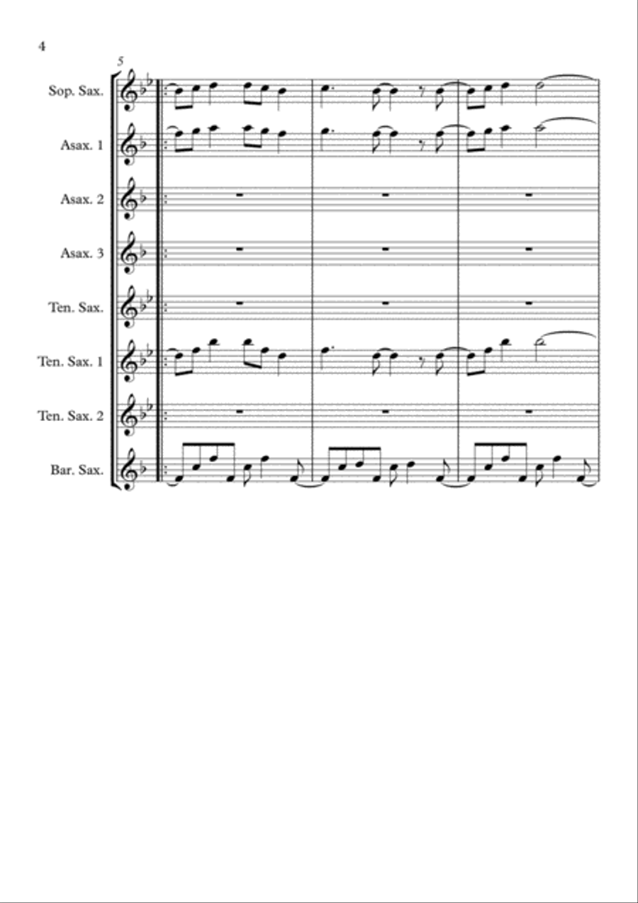 Linus And Lucy Woodwind Quintet scores gallery preview page 4