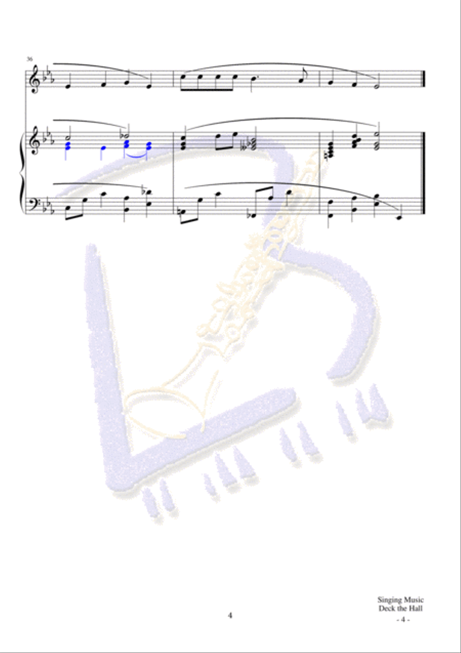 Deck the Hall English Horn scores gallery preview page 4