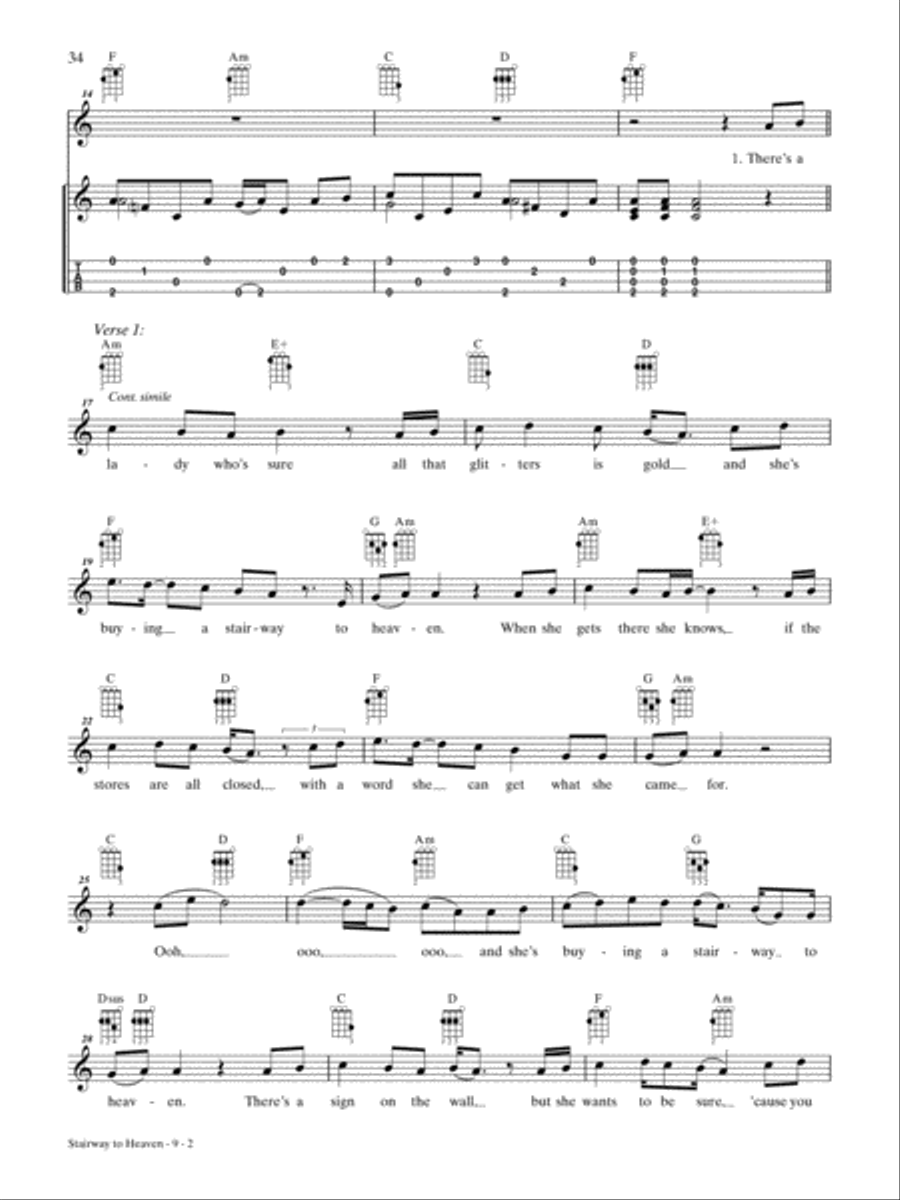 Stairway to Heaven Stairway to Heaven Ukulele scores gallery preview page 2
