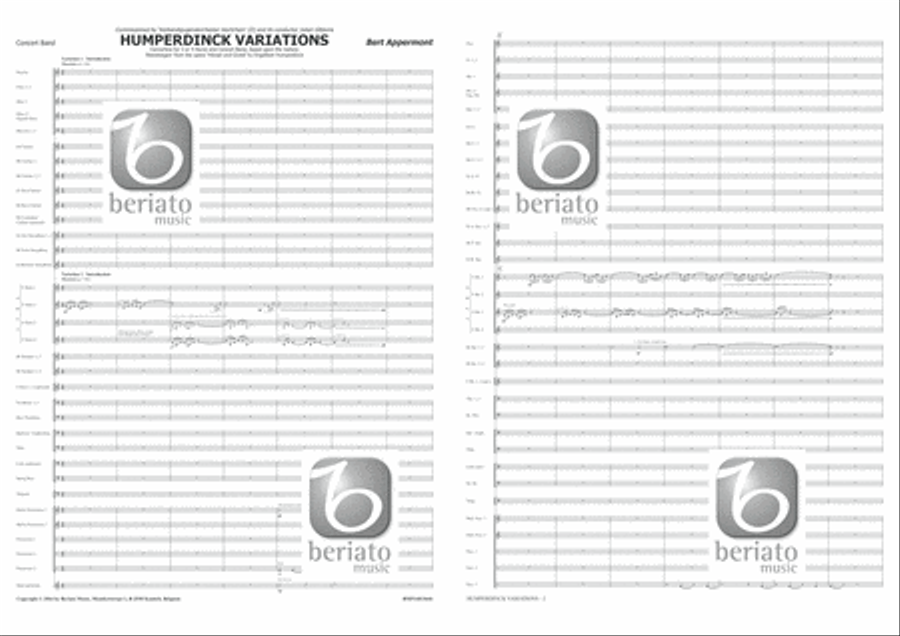 Humperdinck Variations Concert Band scores gallery preview page 2