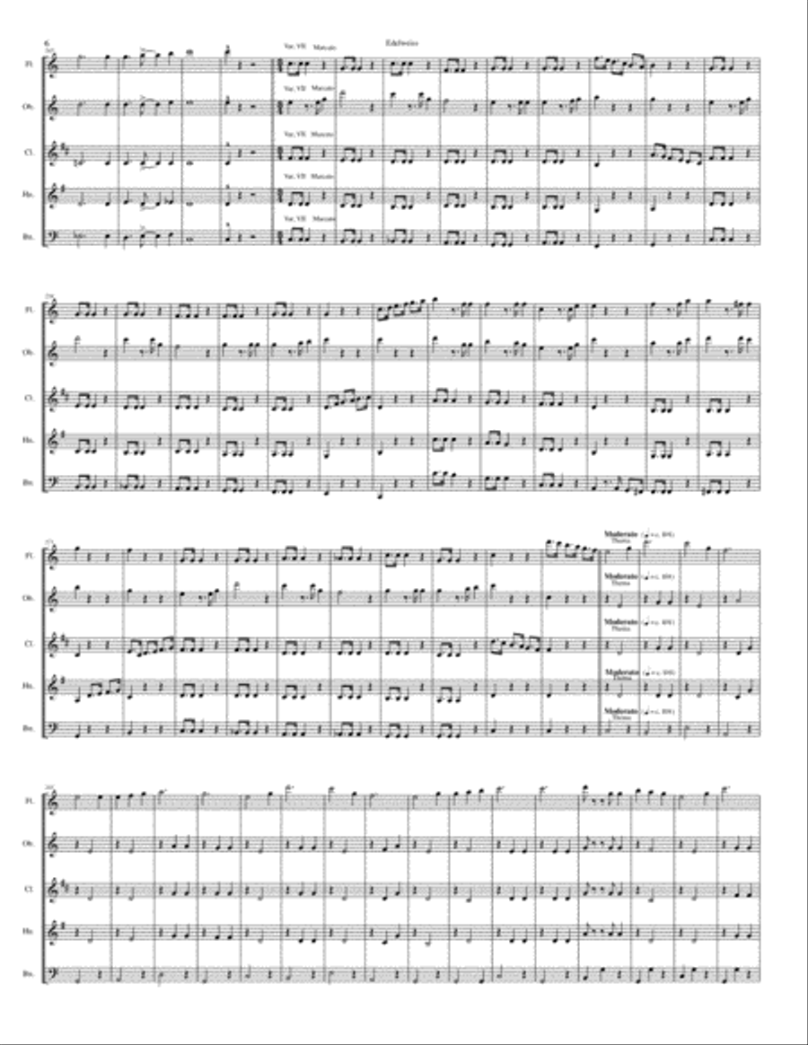 Edelweiss Edelweiss Woodwind Quintet scores gallery preview page 6