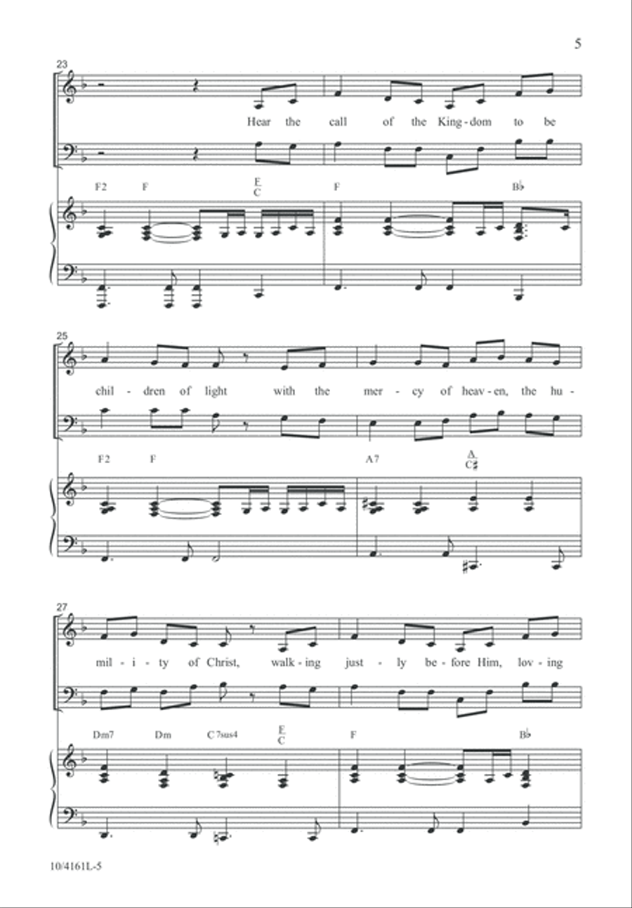 Hear the Call of the Kingdom 4-Part scores gallery preview page 6