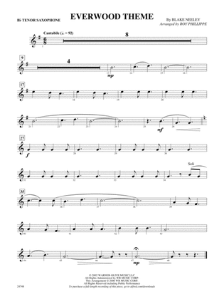 Everwood Theme: B-flat Tenor Saxophone
