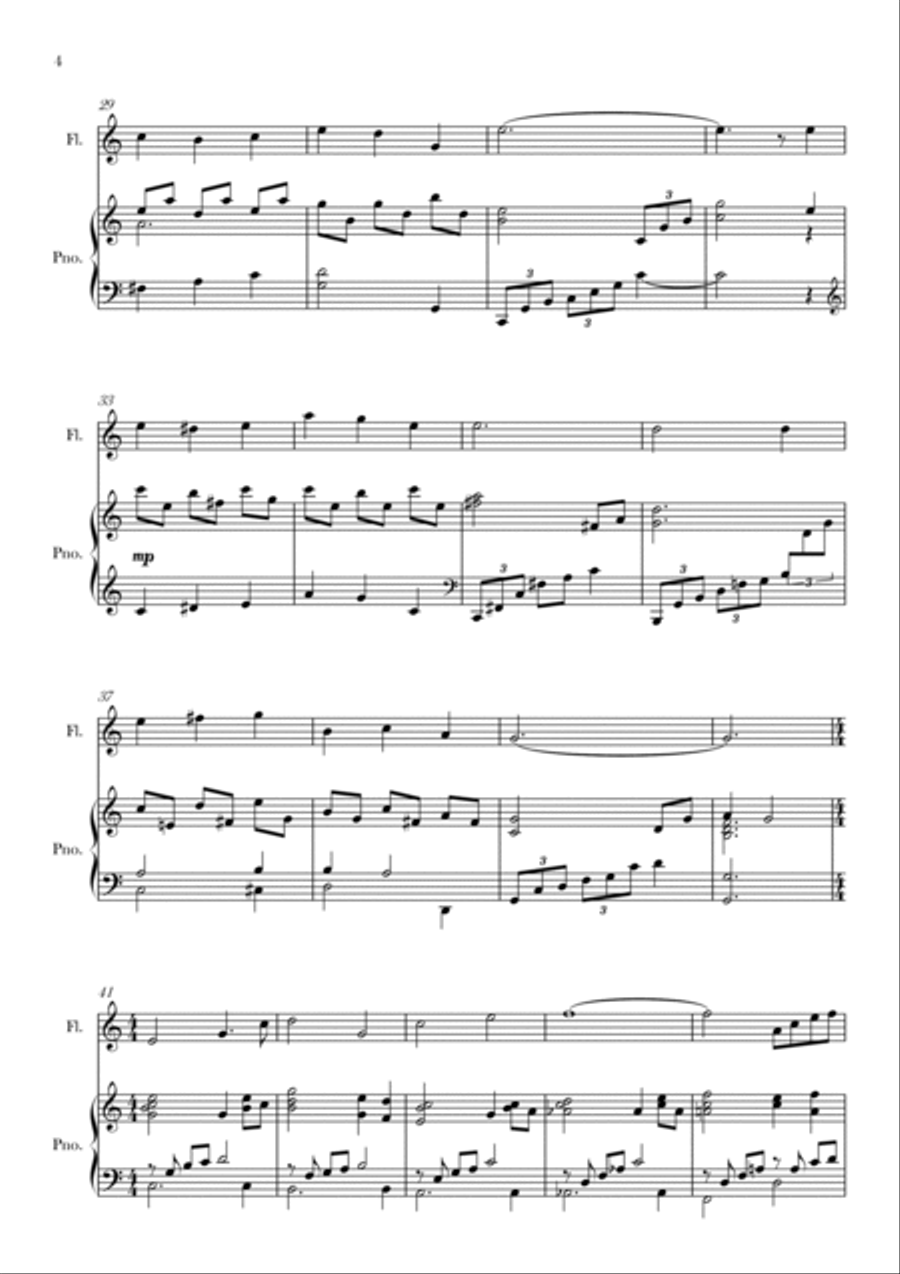 Turn your eyes upon Jesus (Flute and Piano) Flute scores gallery preview page 4