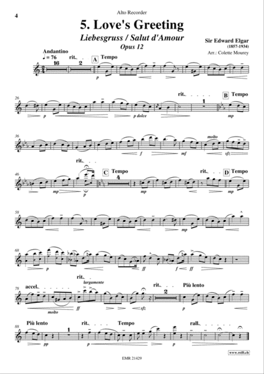 20 Greatest Wedding Solos Alto Recorder scores gallery preview page 5