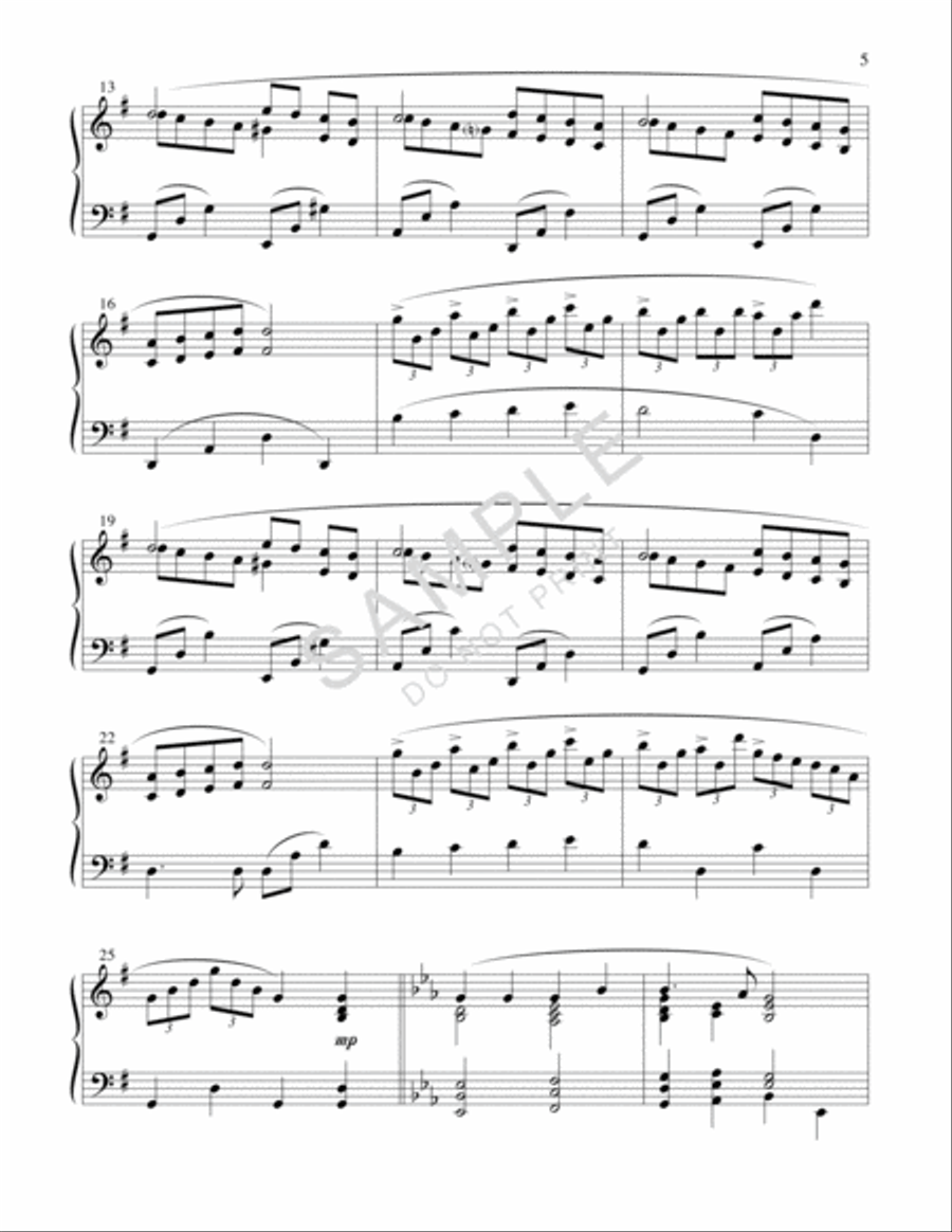 Hear the Angels Sing Piano Solo scores gallery preview page 2