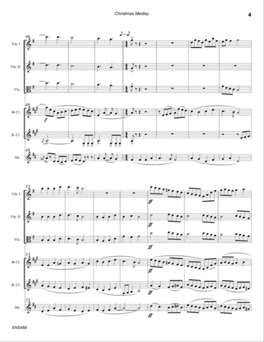 CHRISTMAS MEDLEY - Mixed Ensemble (unaccompanied) Large Ensemble scores gallery preview page 4