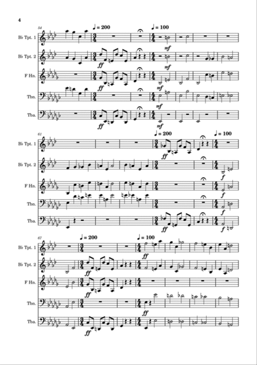 Gnomus - Pictures at an Exhibition Brass Ensemble scores gallery preview page 4