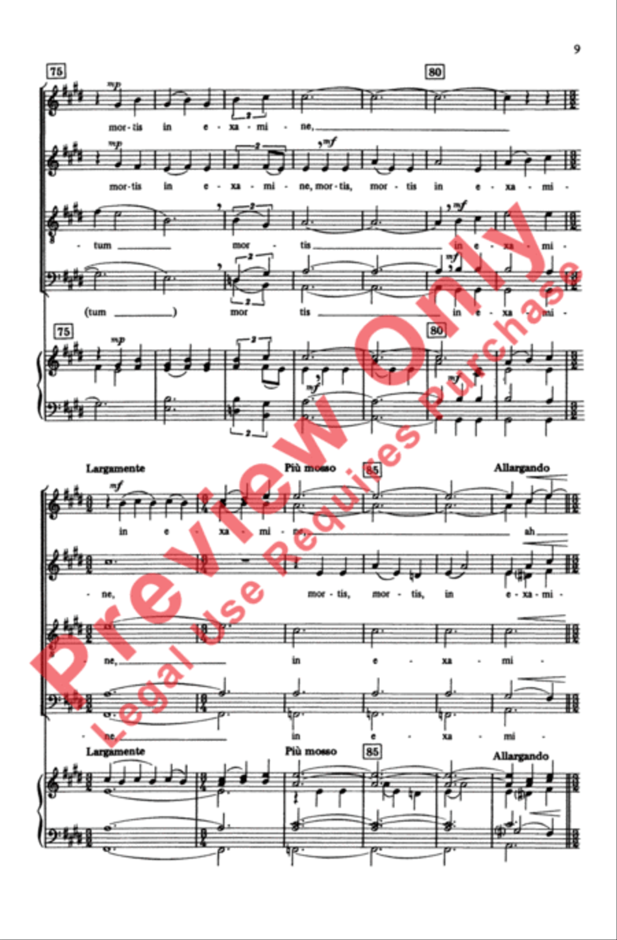 Ave Verum Corpus 4-Part scores gallery preview page 8