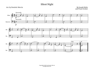 Book cover for Silent Night- Oboe and Bassoon Duet