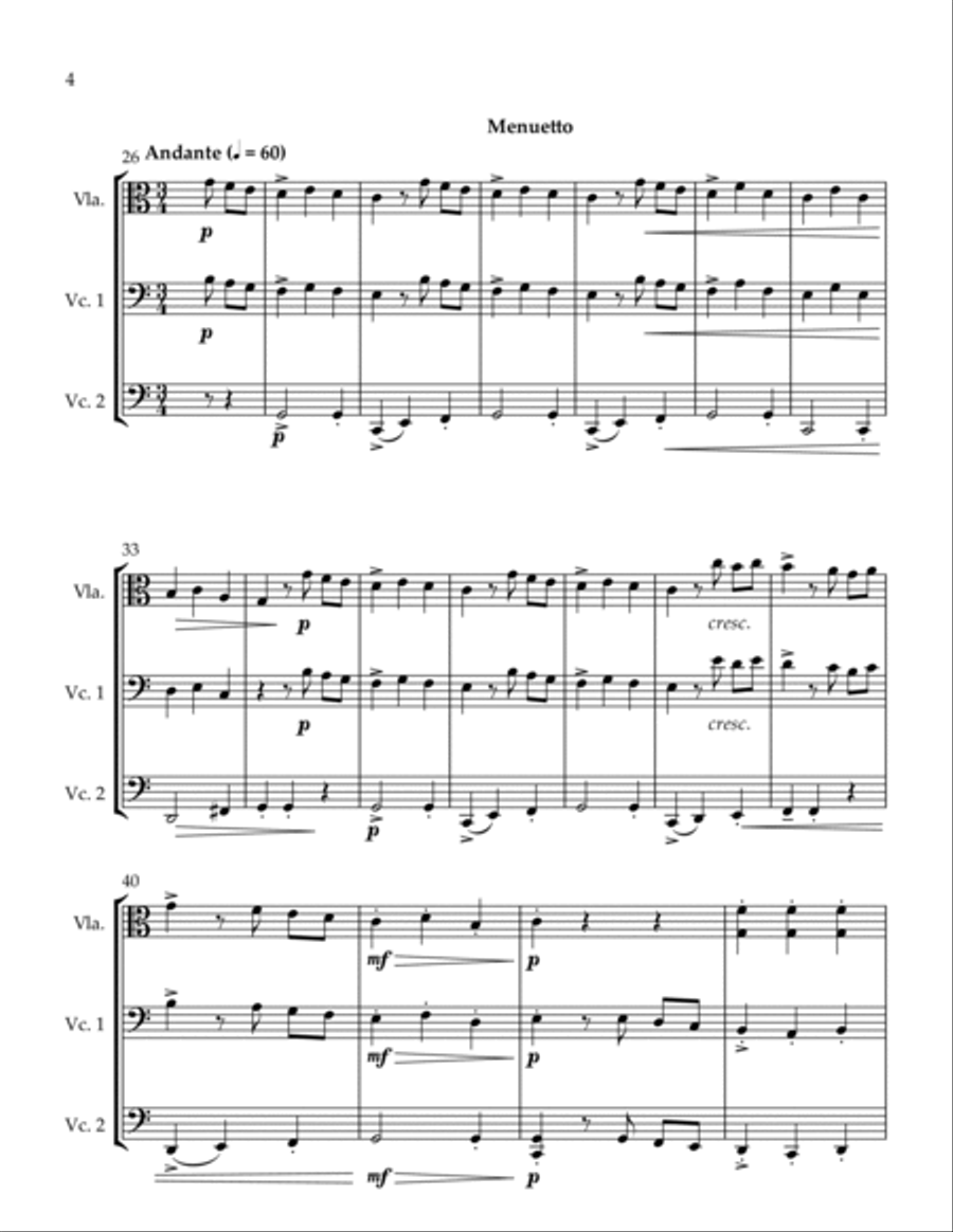 2 Trios Bedtime Menuetto 2 Trios Bedtime Menuetto String Trio scores gallery preview page 4