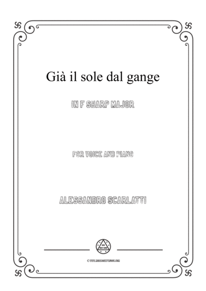 Scarlatti-Già il sole dal gange in F sharp Major,for Voice and Piano image number null