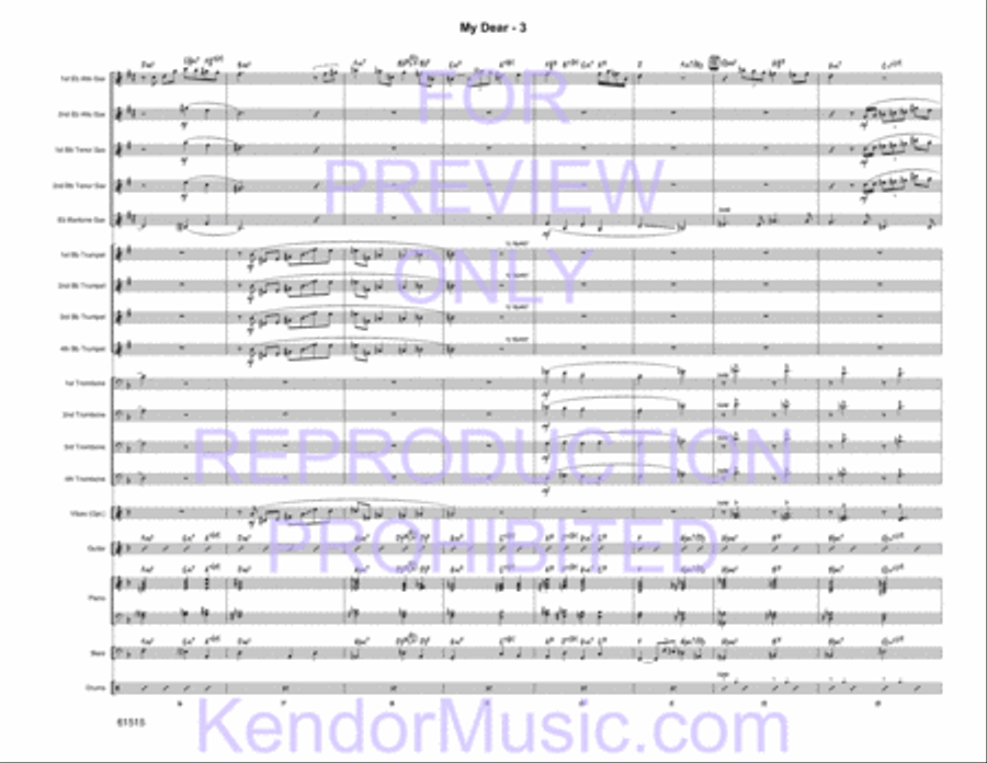 My Dear (Full Score) Jazz Ensemble scores gallery preview page 5