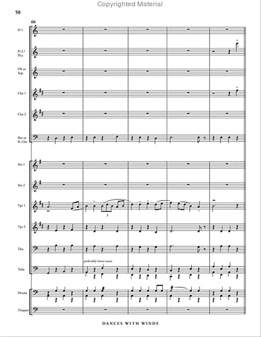 Dances with Winds Dances with Winds Concert Band scores gallery preview page 56