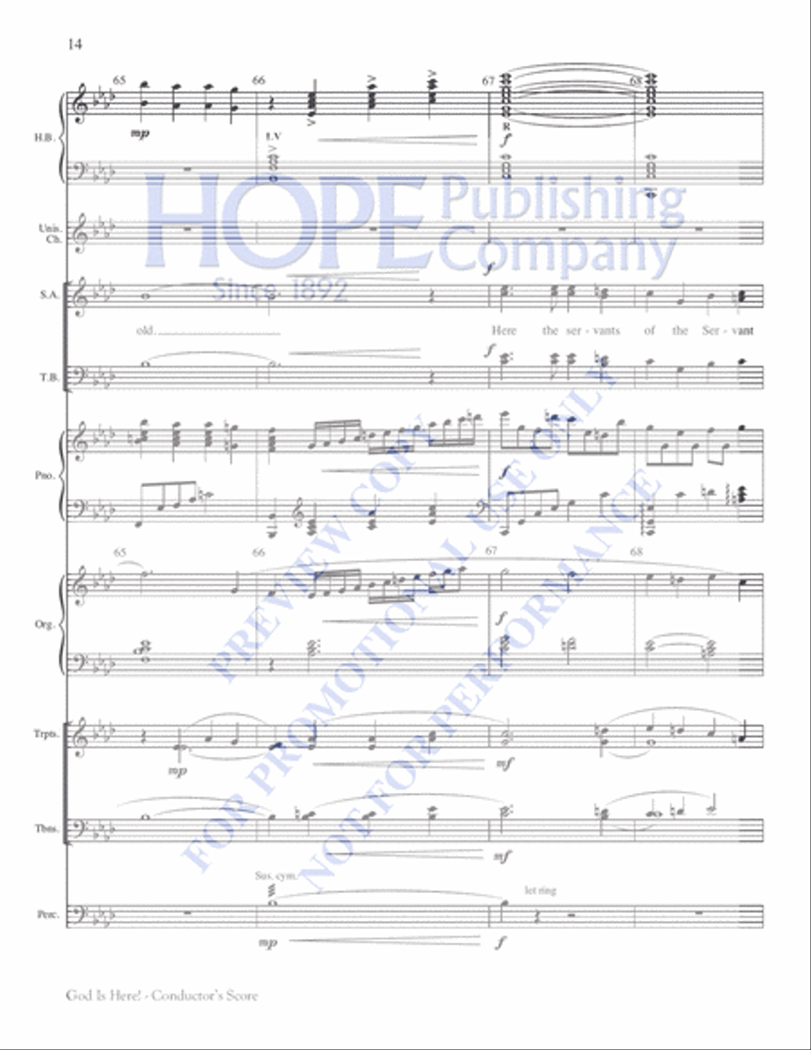 God Is Here! 4-Part scores gallery preview page 14
