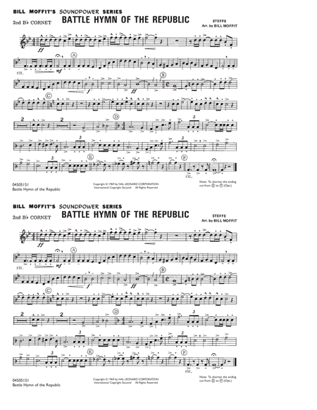 Battle Hymn Of The Republic - 2nd Bb Cornet