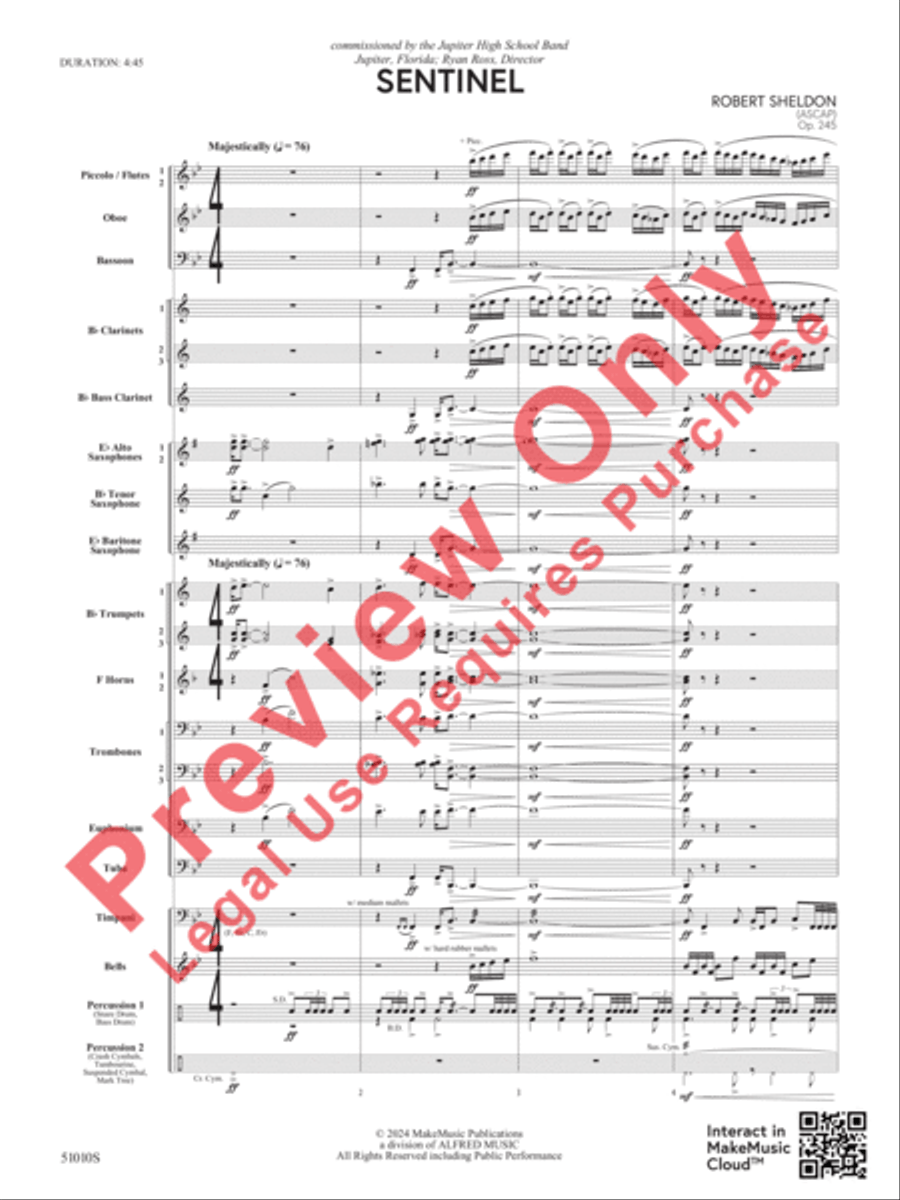 Sentinel Concert Band scores gallery preview page 4