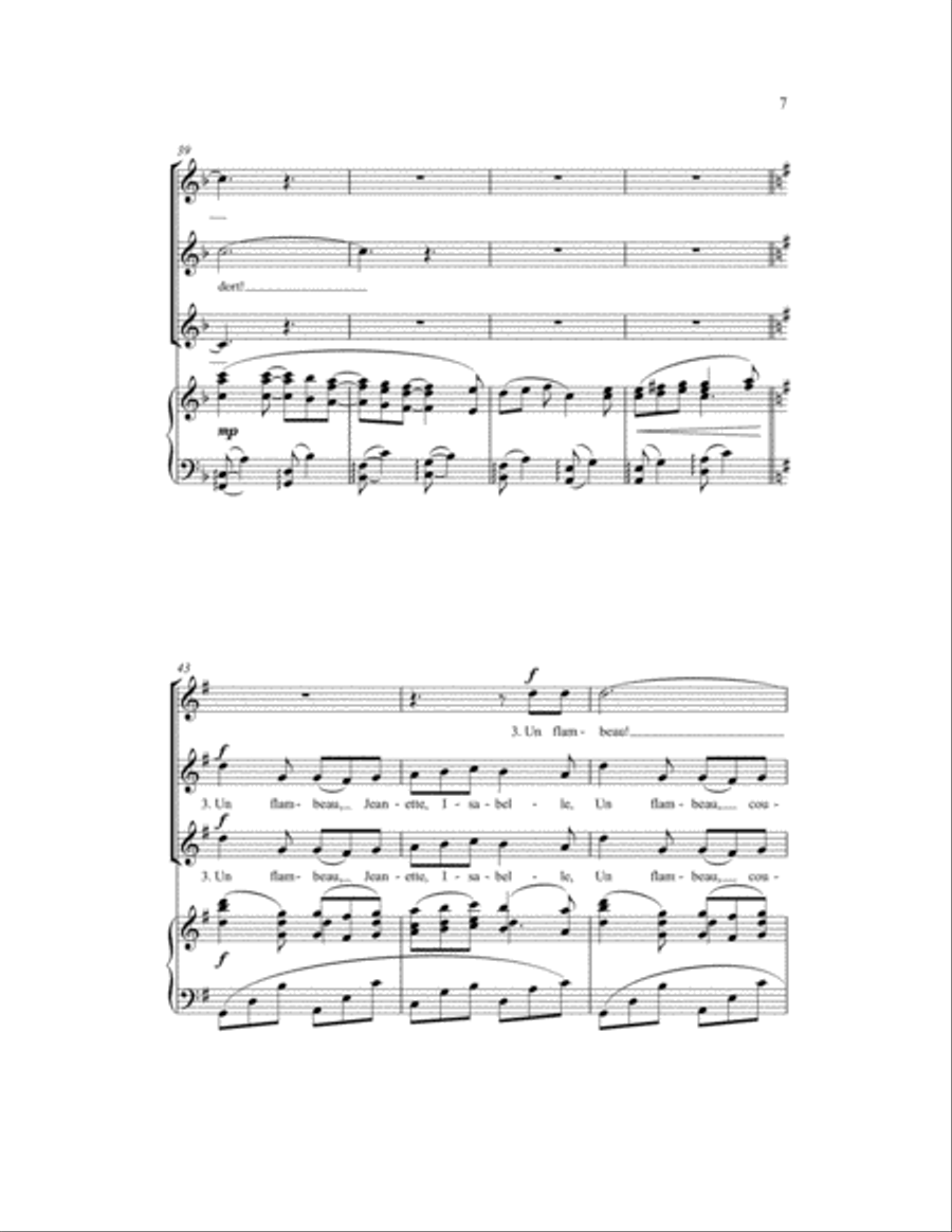 Un Flambeau, Jeanette, Isabelle SSA scores gallery preview page 4