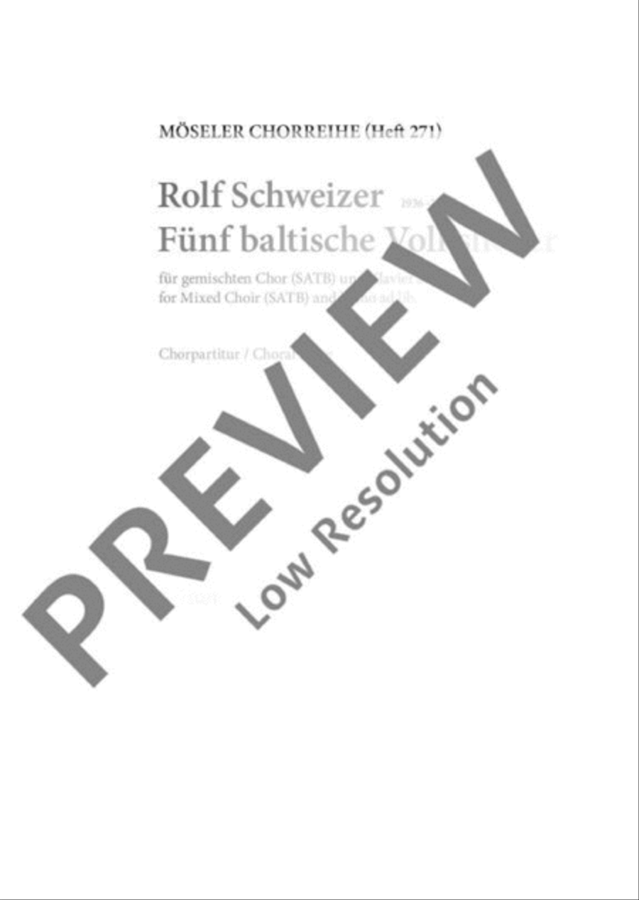 Five Baltic folk songs Five Baltic folk songs 4-Part scores gallery preview page 2