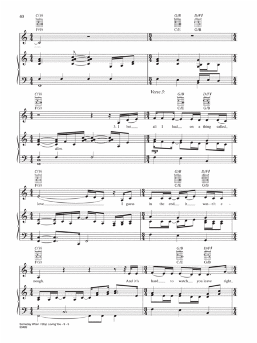 Someday When I Stop Loving You Piano, Vocal, Guitar scores gallery preview page 5