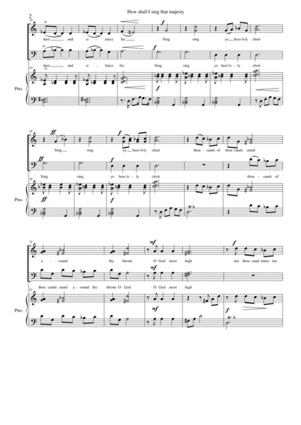 How shall I sing that majesty for choir and piano image number null