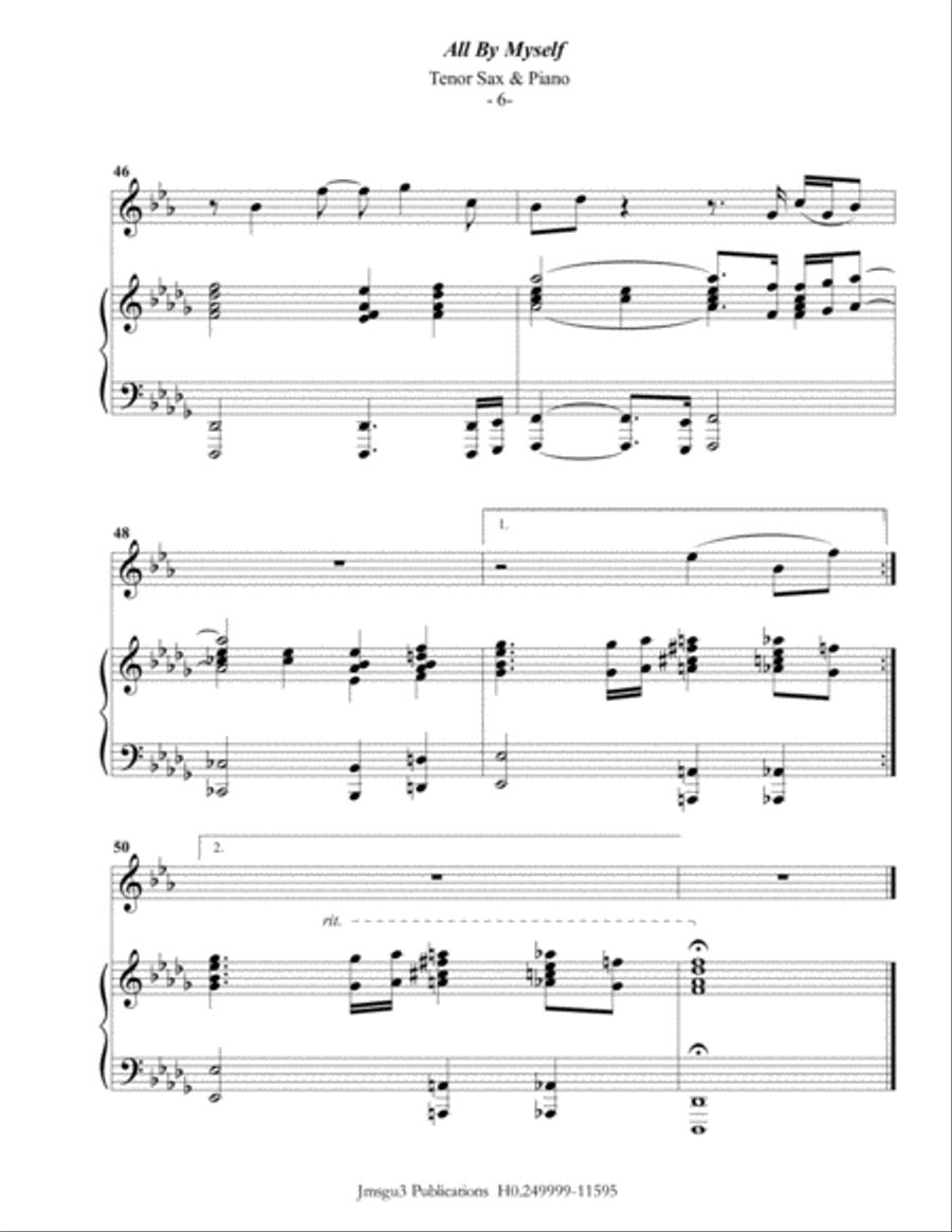 All By Myself All By Myself Tenor Recorder scores gallery preview page 6