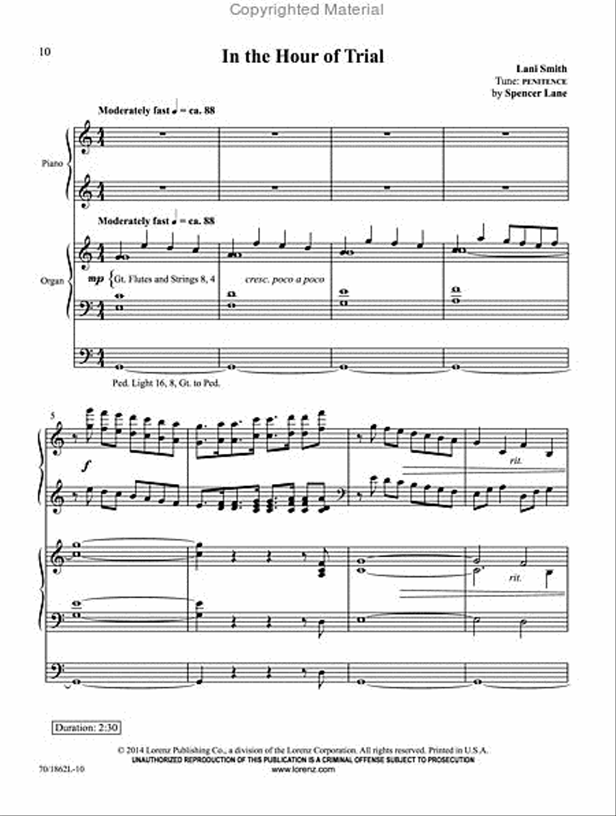 From Grave to Glory Organ scores gallery preview page 2