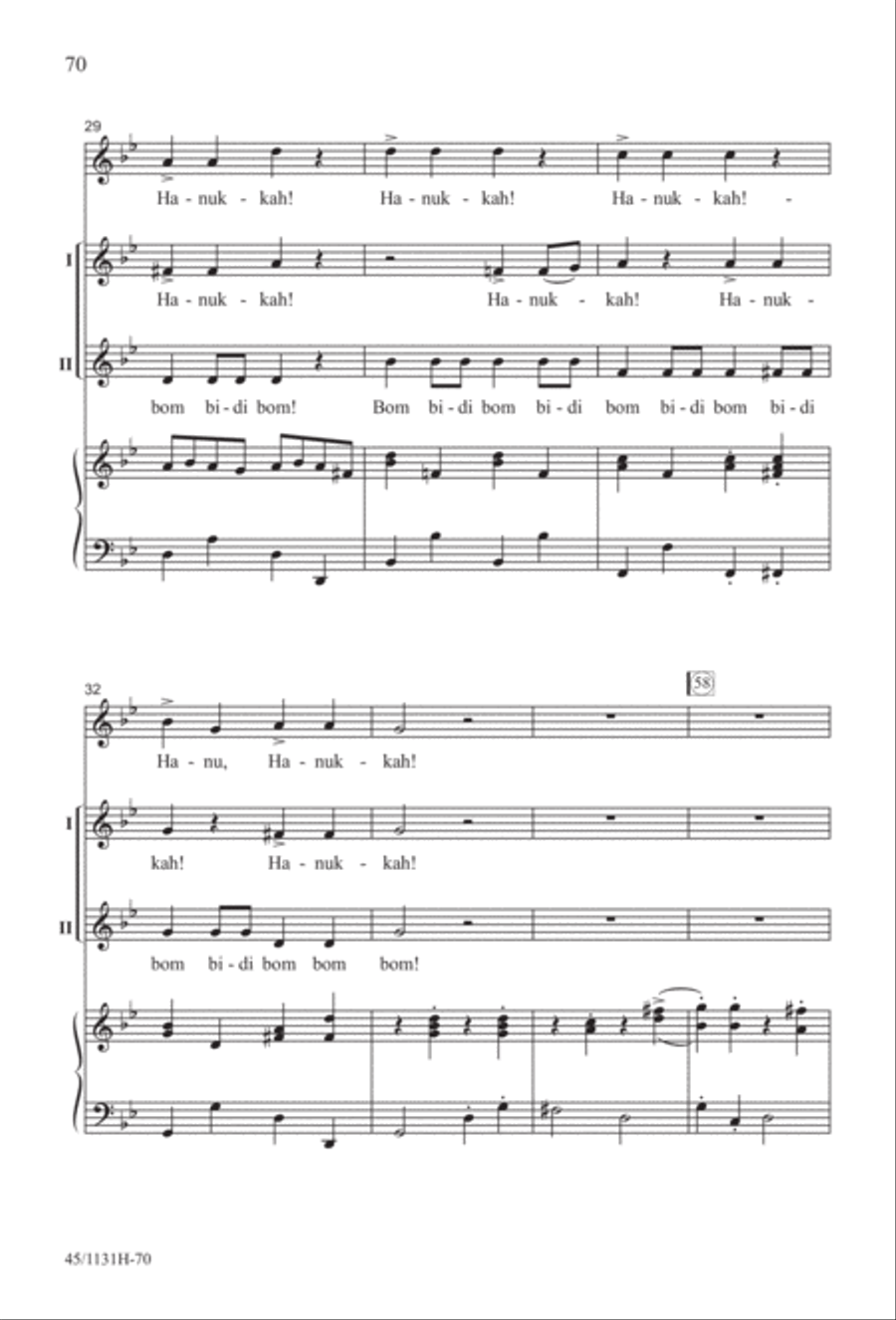 Singable Solutions for Winter Holidays 2-Part scores gallery preview page 70