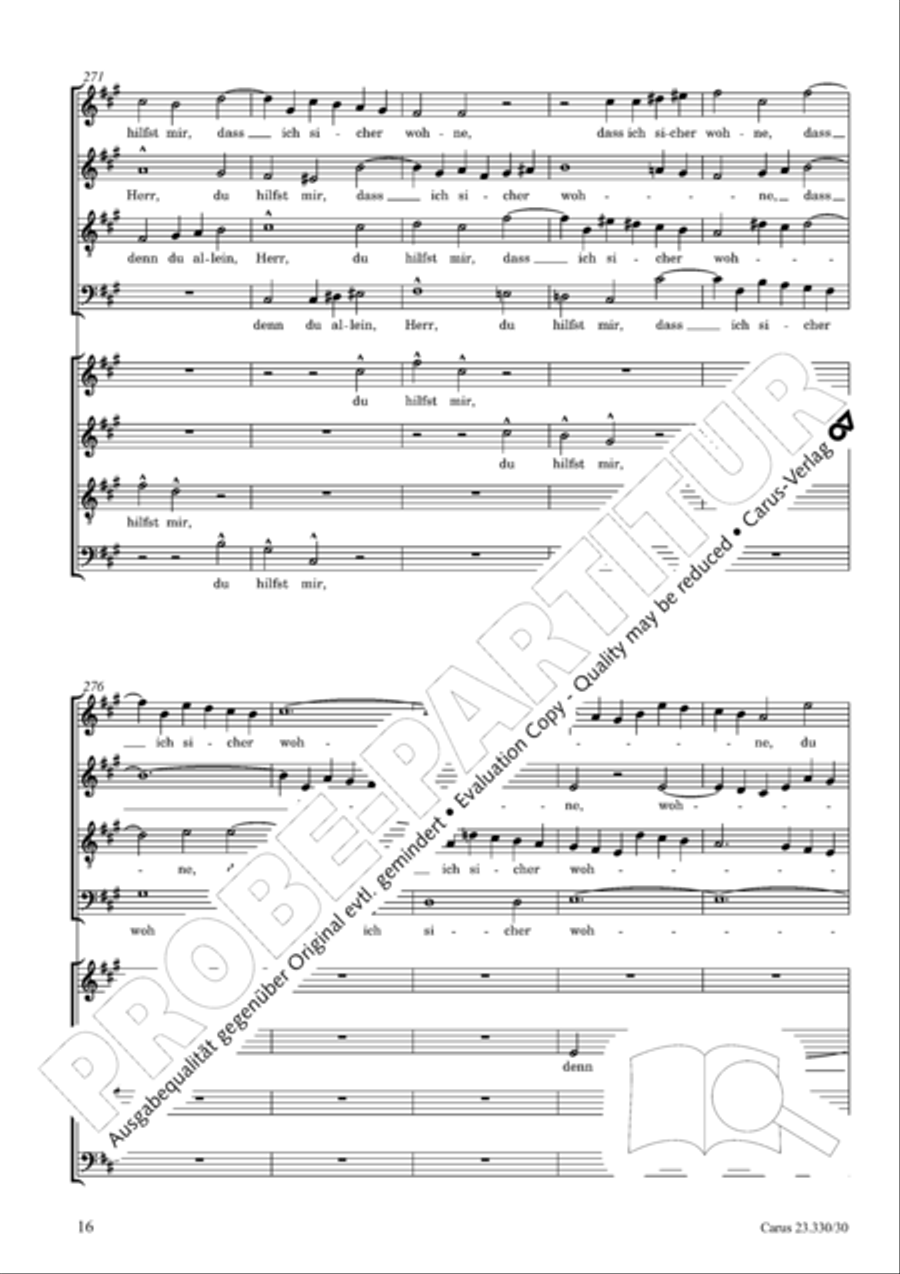 Even in the midst of life (Mitten wir im Leben sind) 4-Part scores gallery preview page 17