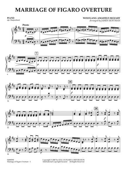 Overture to Marriage of Figaro - Piano