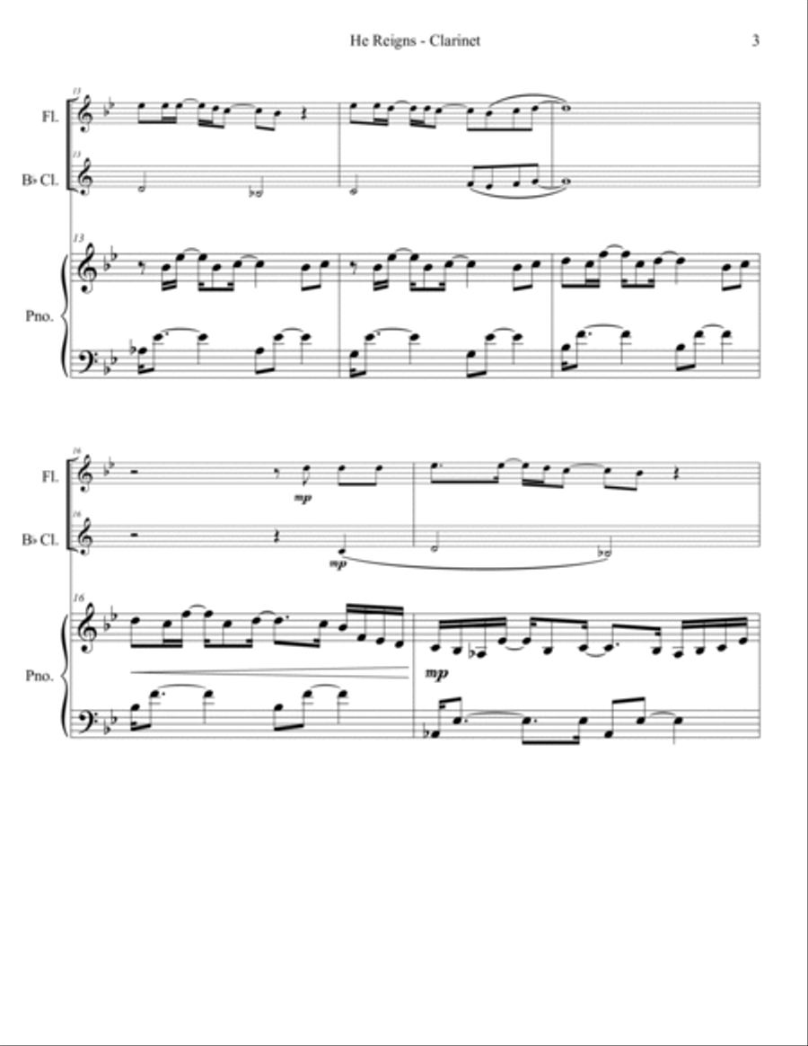 He Reigns Woodwind Duet scores gallery preview page 4