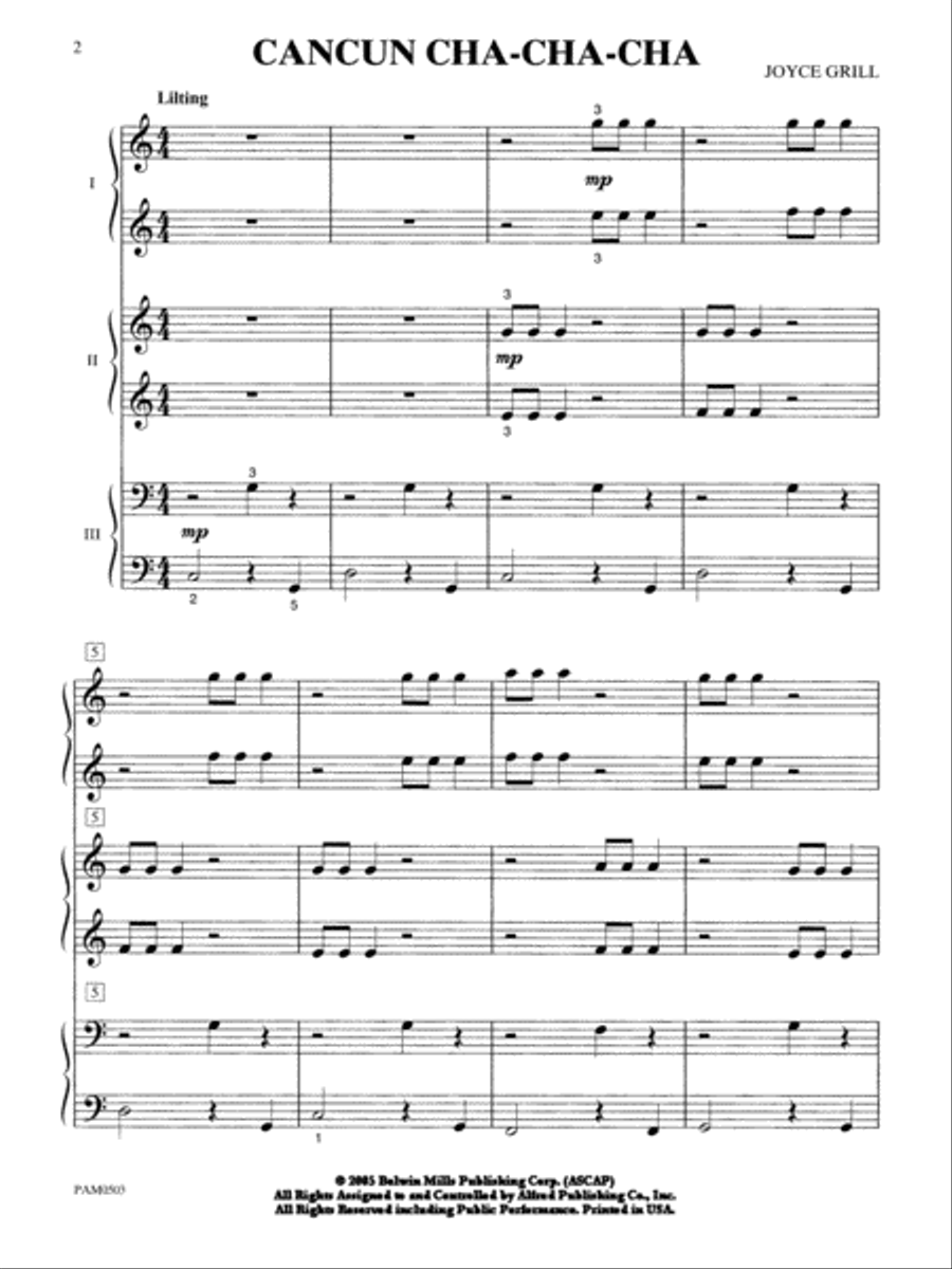 Cancun Cha-Cha-Cha Cancun Cha-Cha-Cha Small Ensemble scores gallery preview page 2