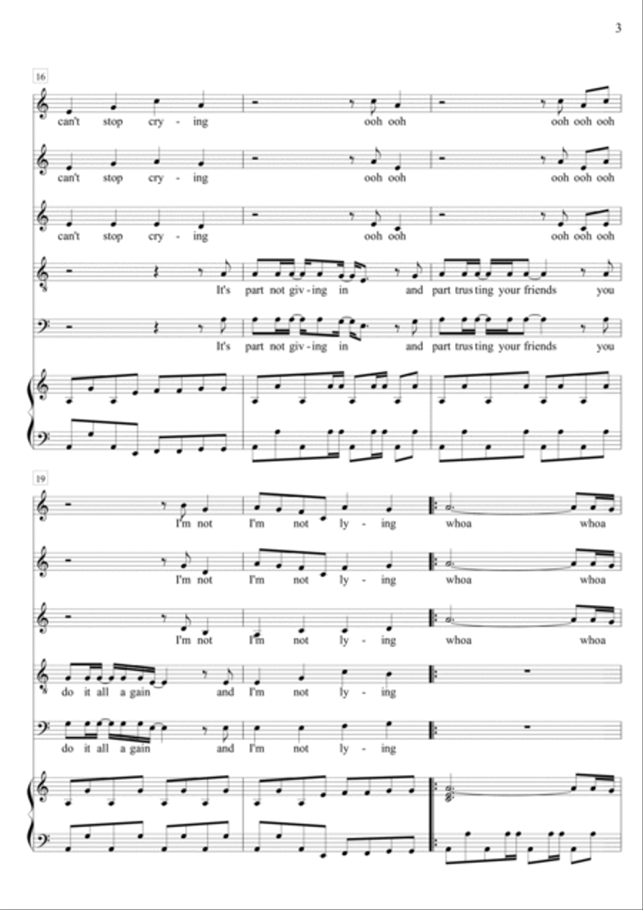 Standing In The Way Of Control 4-Part scores gallery preview page 3