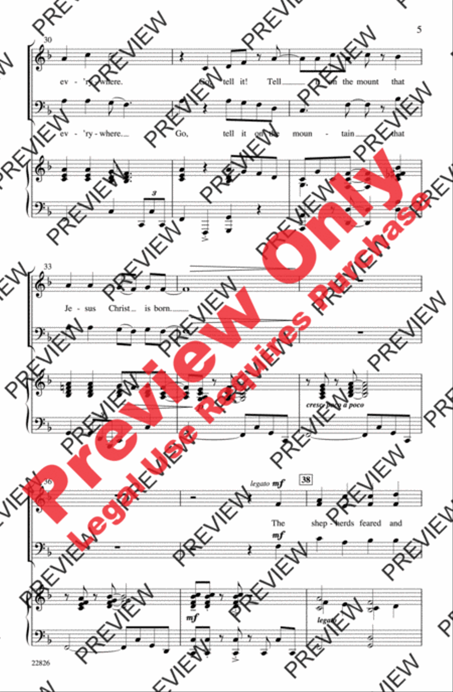 Tell It on the Mountain 3-Part scores gallery preview page 5