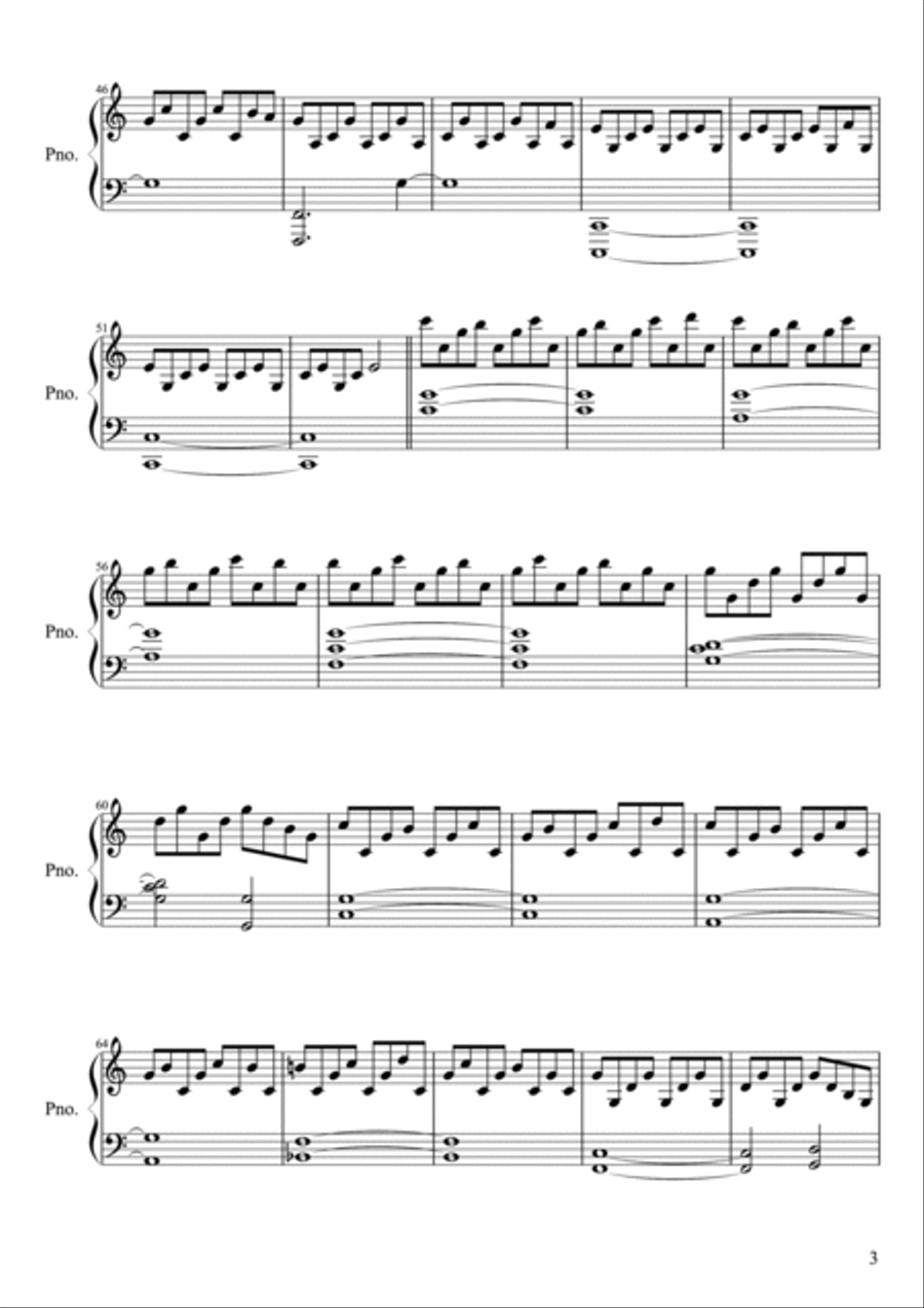 March - Free (from Seasons in Flight) Piano Solo scores gallery preview page 3