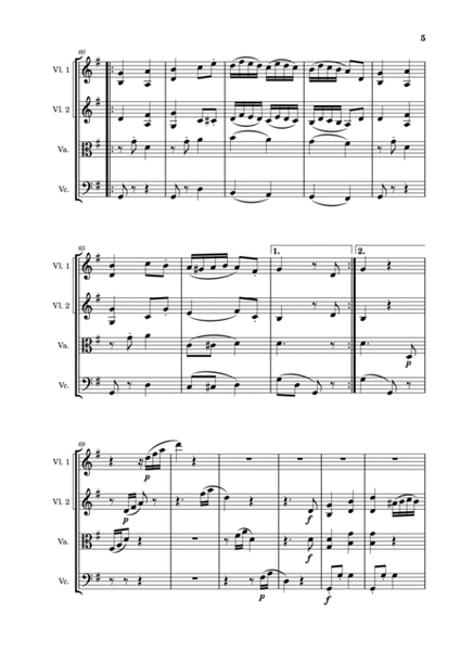 Variationen im Klassischen Stil über den Zürcher Sechseläuten-Marsch für Streichquartett image number null