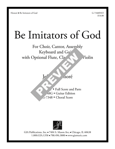 Be Imitators of God - Full Score and Parts
