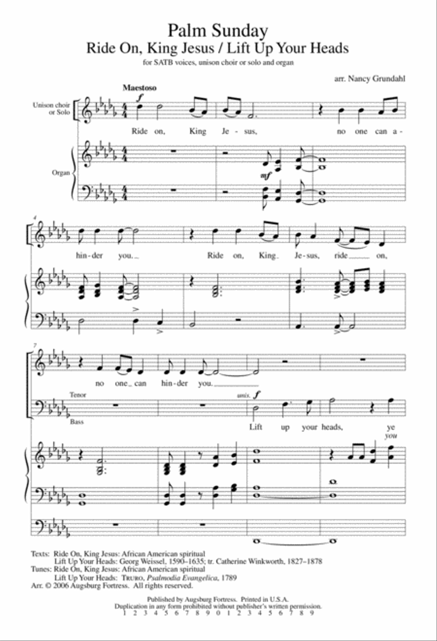 Palm Sunday Palm Sunday 4-Part scores gallery preview page 2