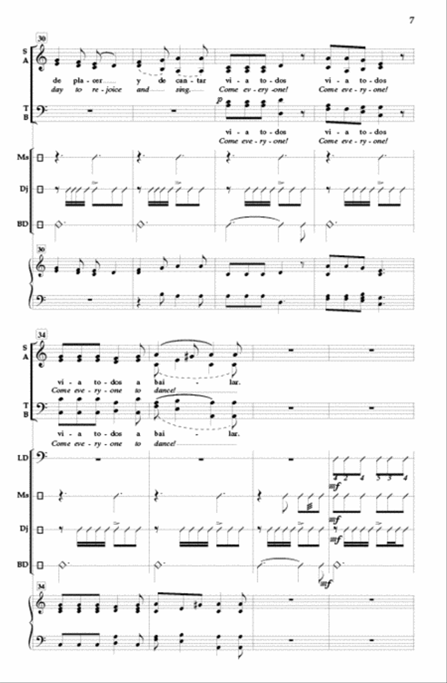 Oy es dia de placer 4-Part scores gallery preview page 6
