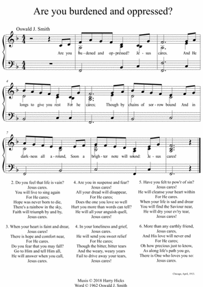 Are you burdened and oppressed. A new tune to a wonderful Oswald Smith hymn