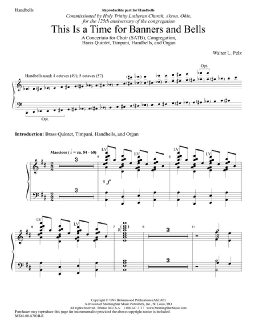 This Is a Time for Banners and Bells Choir scores gallery preview page 1