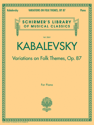 Book cover for Variations on Folk Themes, Op. 87