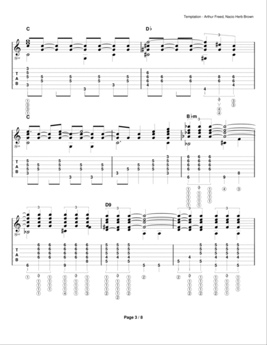 Temptation Temptation Guitar Solo scores gallery preview page 3