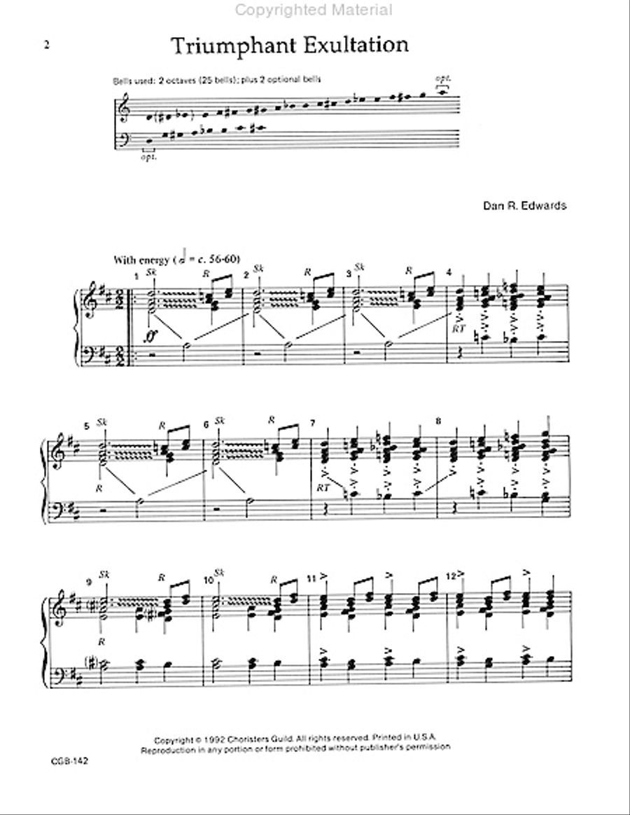 Triumphant Exultation Triumphant Exultation Handbell Choir scores gallery preview page 2