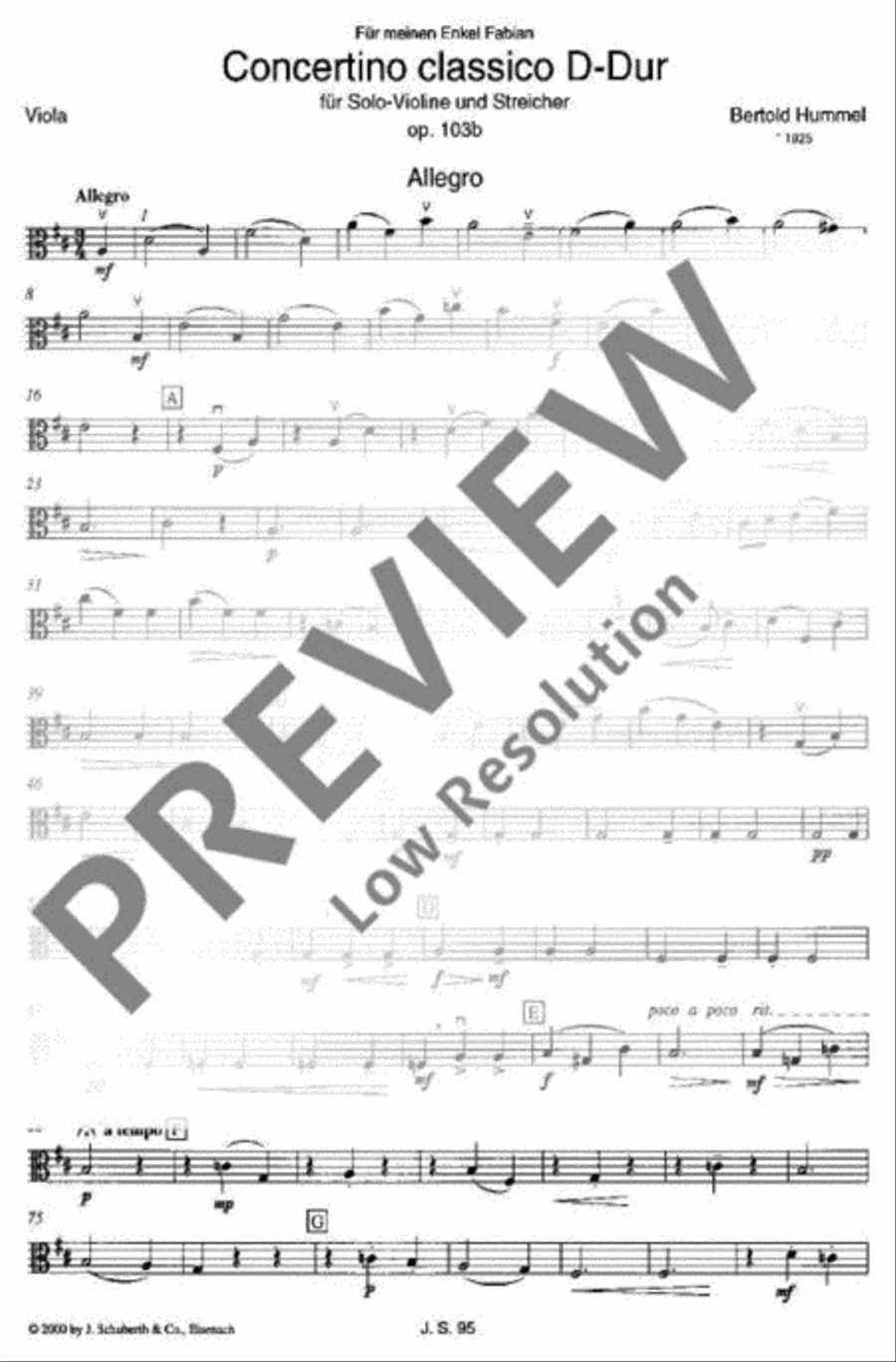 Concertino classico D major Violin scores gallery preview page 17