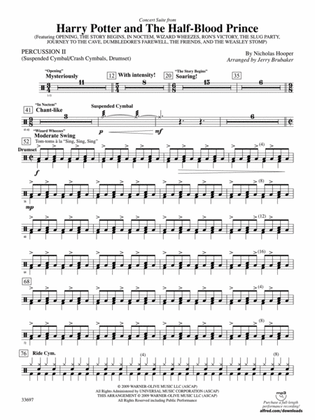 Harry Potter and the Half-Blood Prince, Concert Suite from: 2nd Percussion