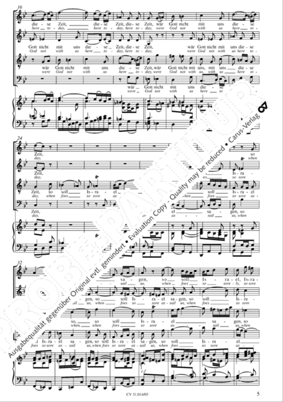 Were God not with us here today (War Gott nicht mit uns diese Zeit) STB scores gallery preview page 6