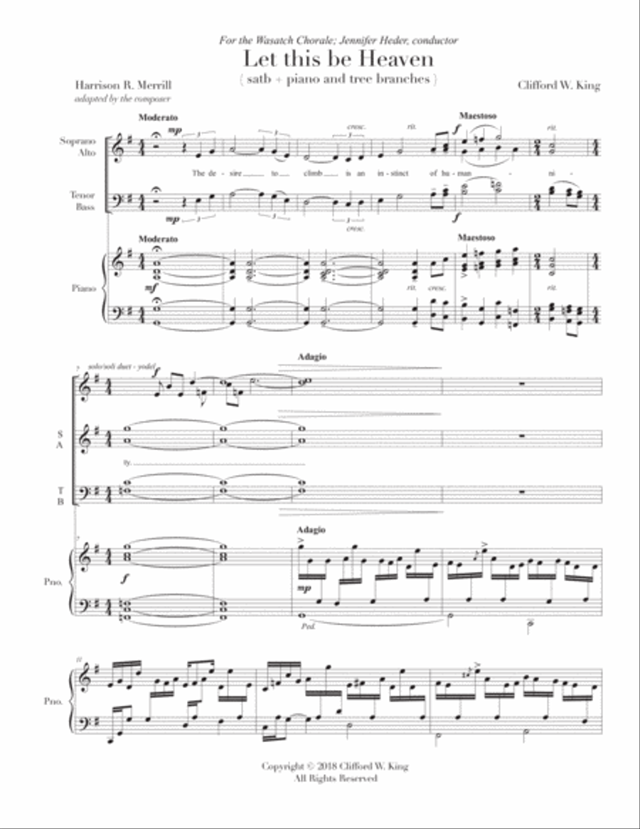 Let This Be Heaven ( s a t b + piano ) 4-Part scores gallery preview page 4