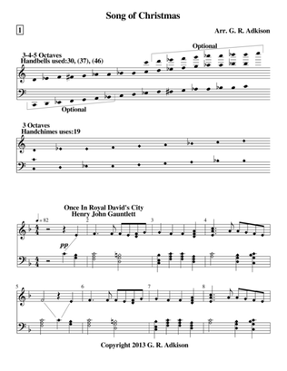 Song of Christmas (for 3, 4 or 5 octave handbell choirs)