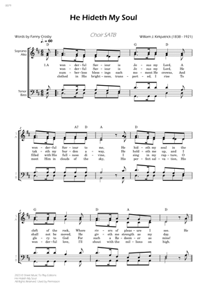 He Hideth My Soul - SATB Choir - W/Chords